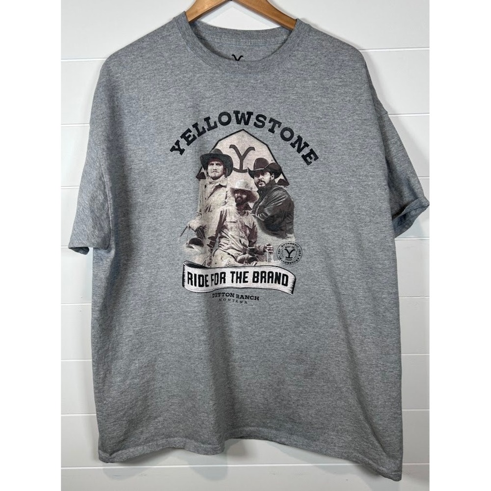 Yellowstone Ride for The Brand Dutton‎ Ranch Montana Gray XXL T-Shirt